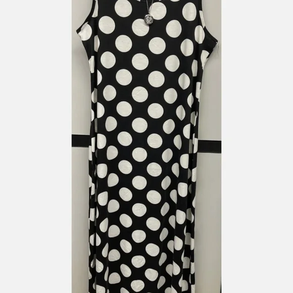 NWT Lularoe Dani LG Polka Dot B&W Maxi Dress Super Versatile One & Done or Layer - Picture 8 of 14